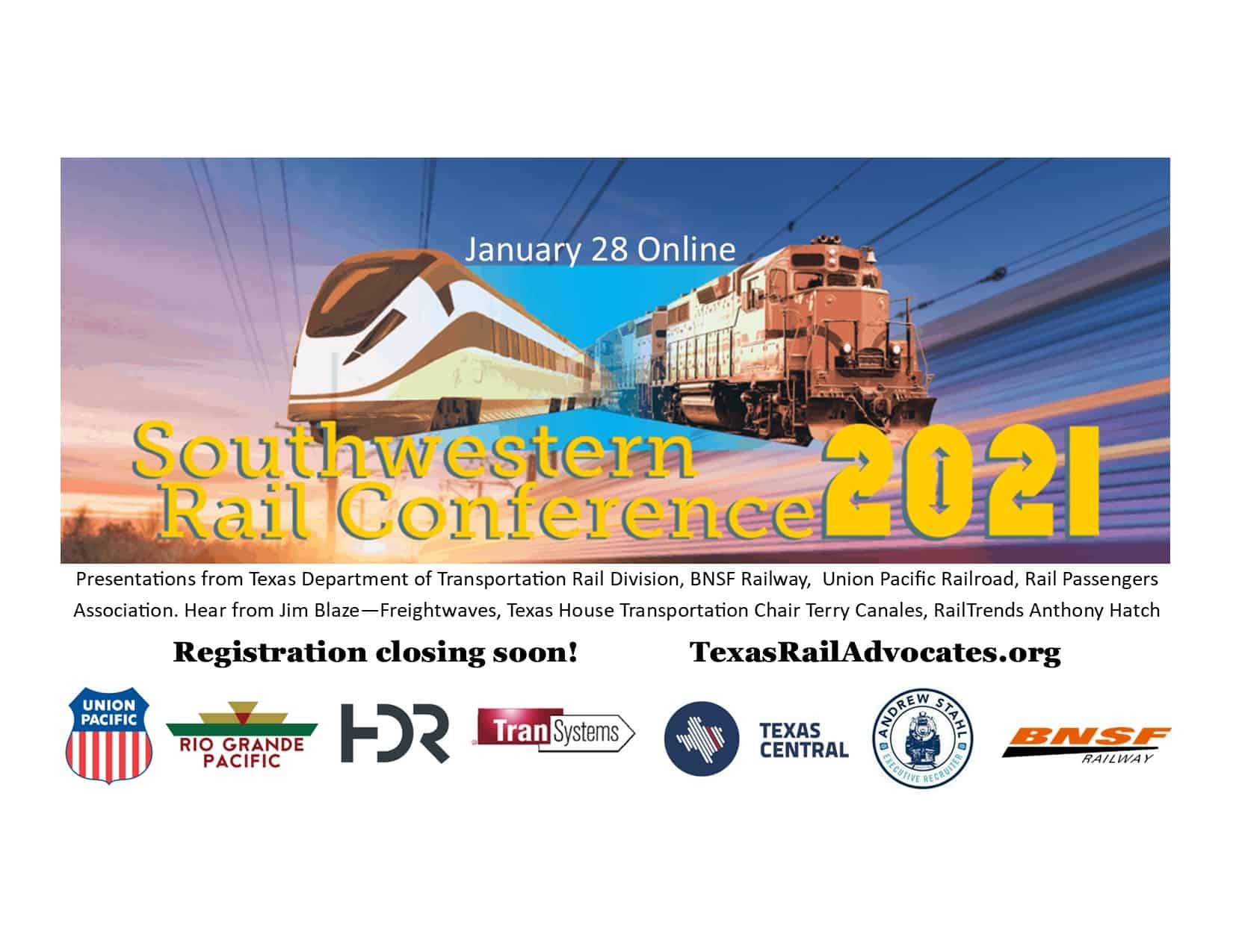 Southwestern Rail Conference (Virtual) features State Rail Panel